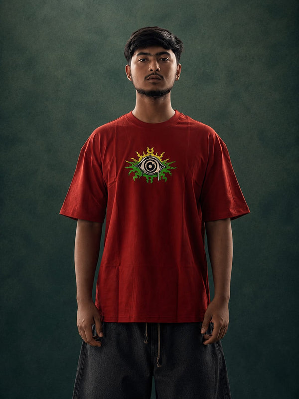 THE LOOPS OVER SIZED TEE - RED