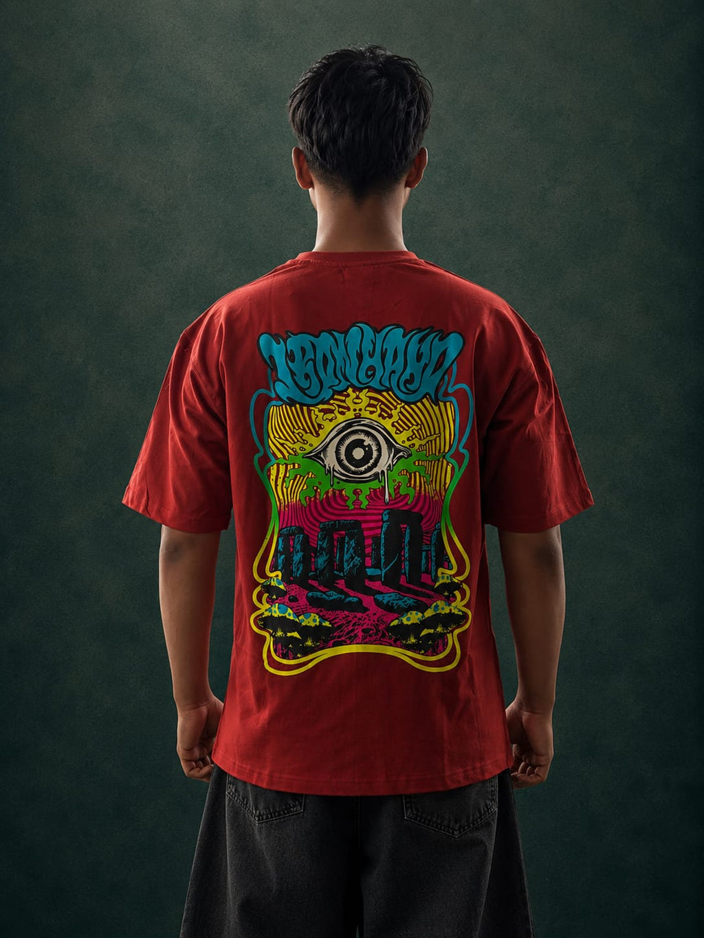 THE LOOPS OVER SIZED TEE - RED