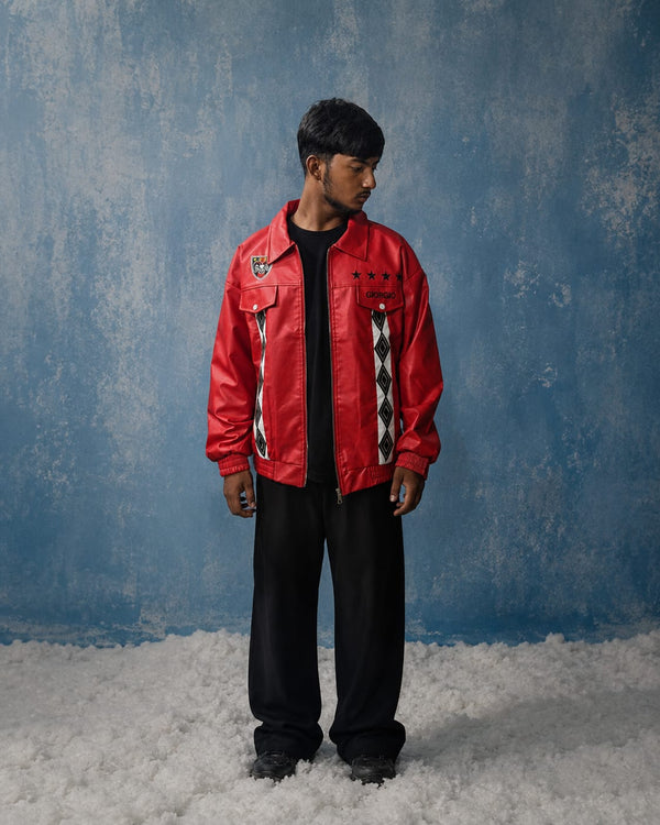 RED LEATHER JACKET
