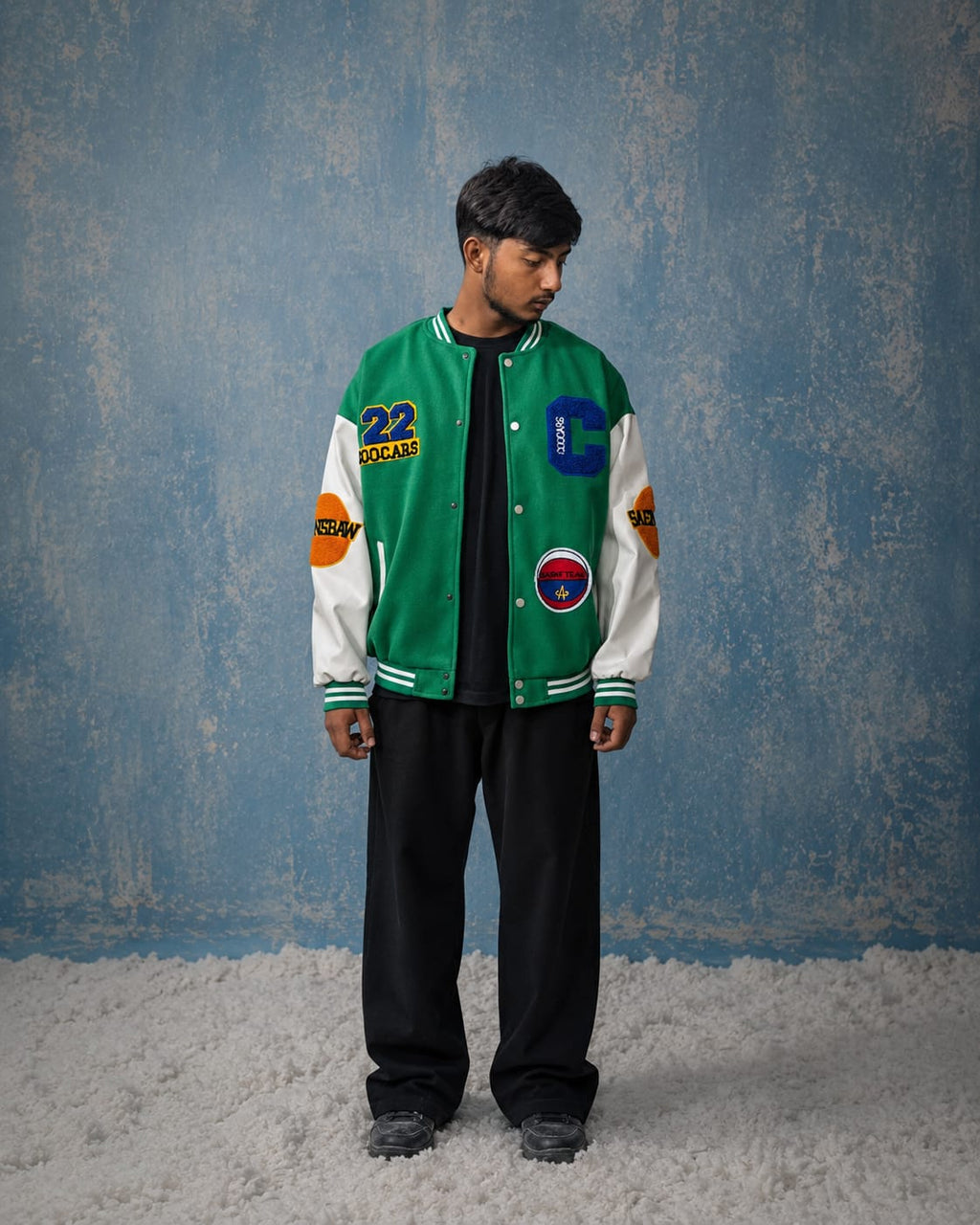 GREEN VARSITY JACKET