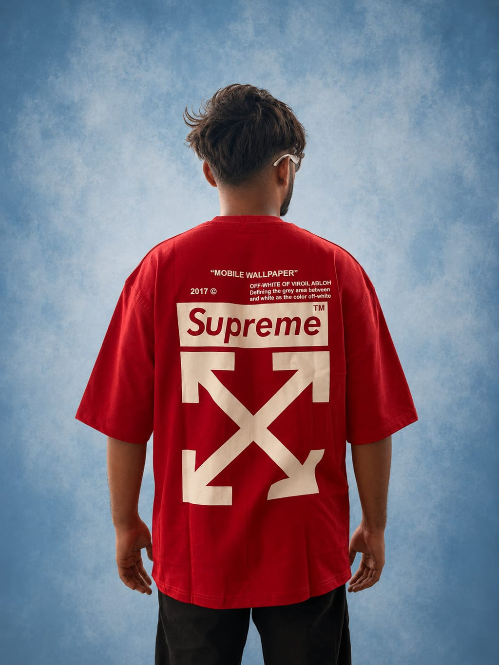 RED SUPREME GRAPHIC TEE