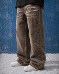 BROWN MOM FIT JEANS