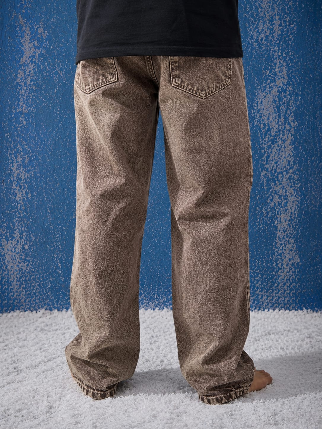 BROWN MOM FIT JEANS