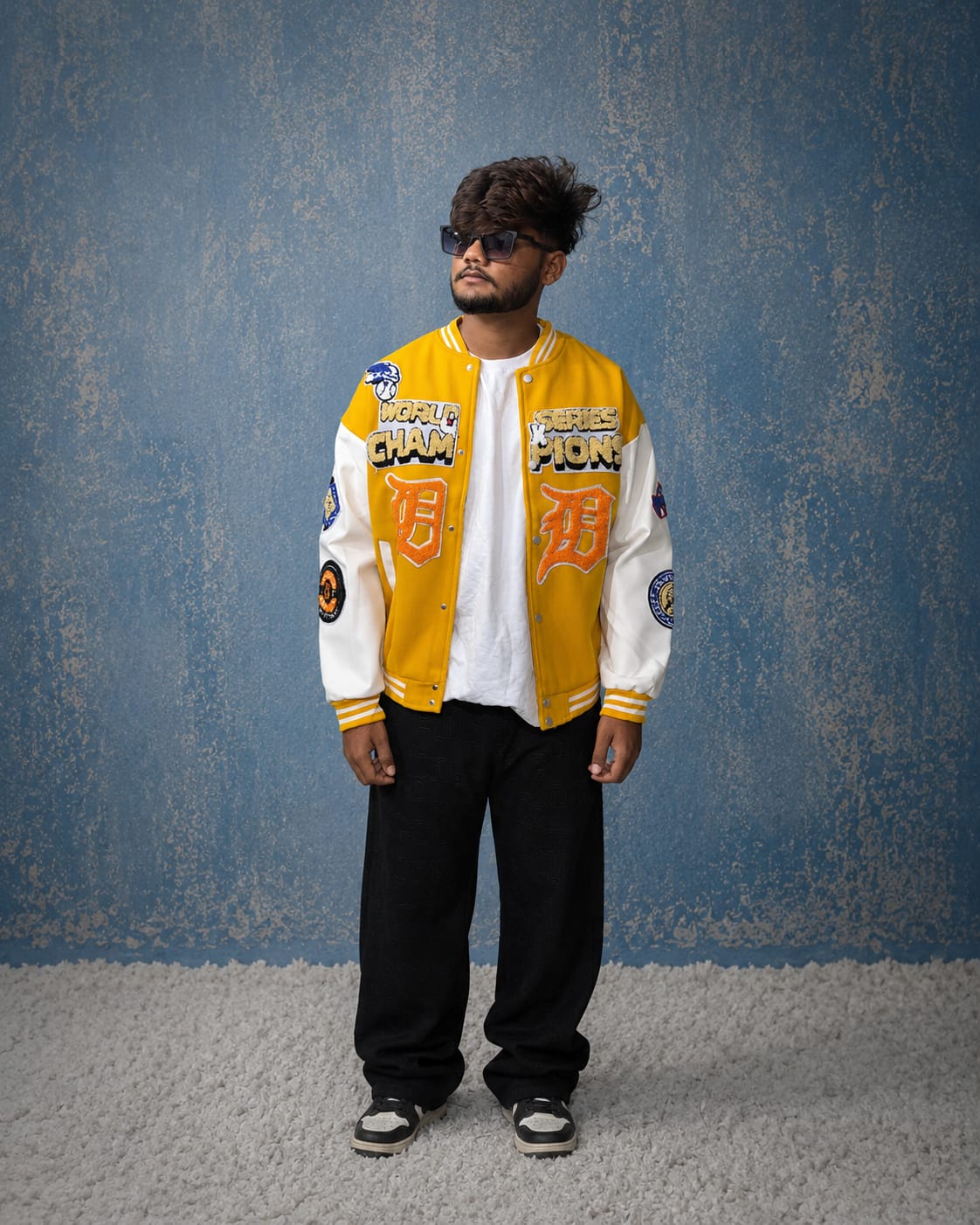 YELLOW VARSITY JACKET