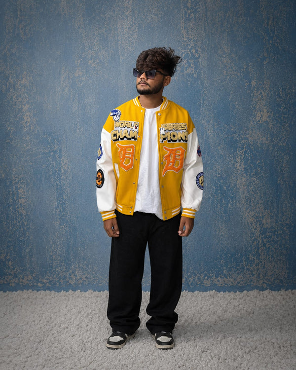 YELLOW VARSITY JACKET