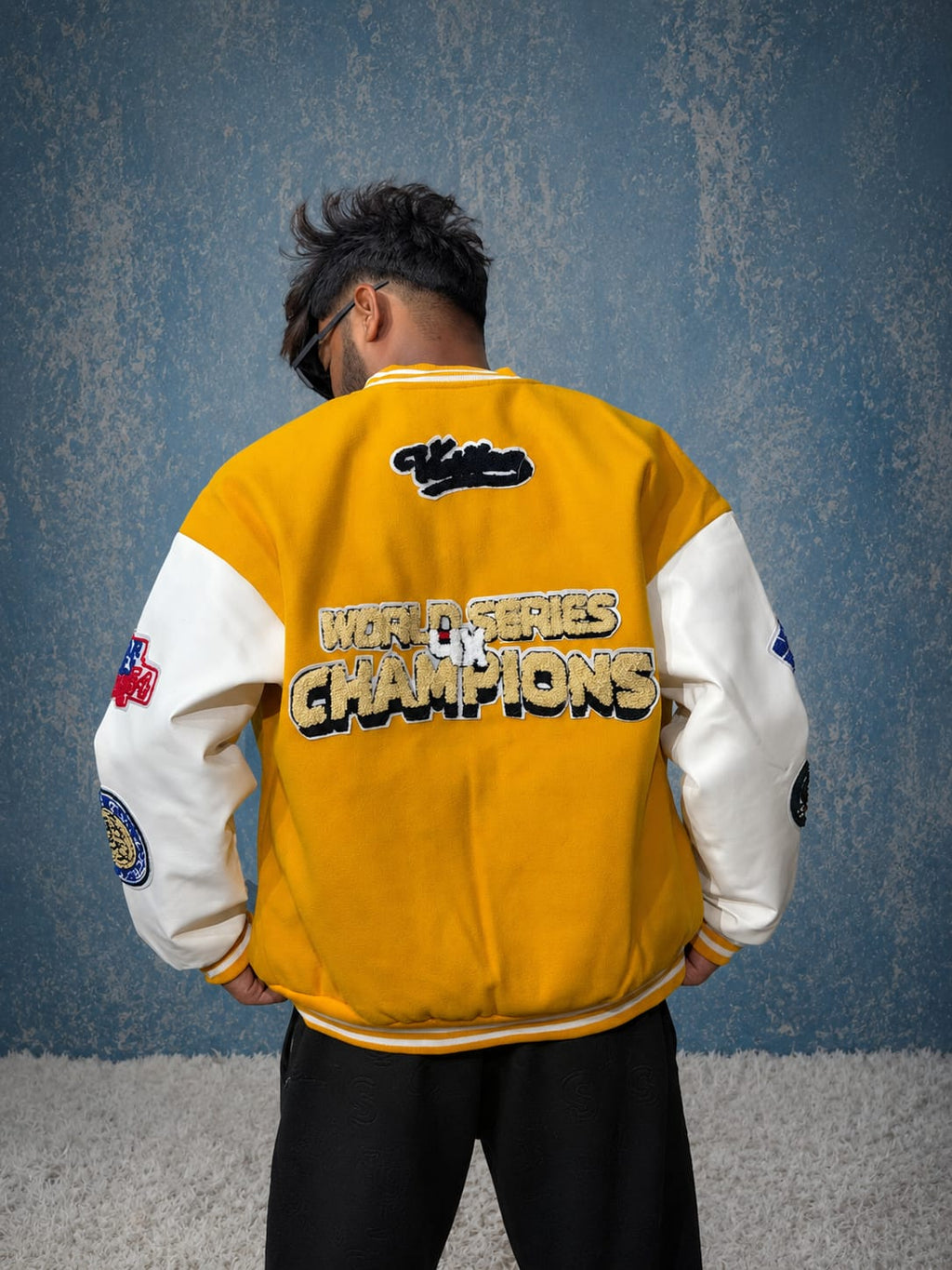 YELLOW VARSITY JACKET