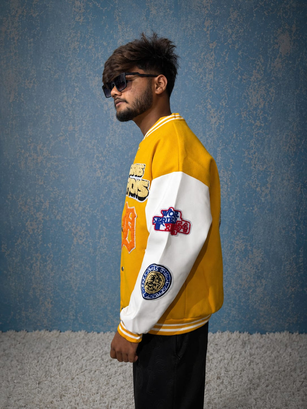 YELLOW VARSITY JACKET