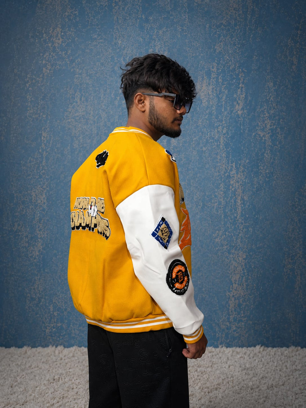 YELLOW VARSITY JACKET