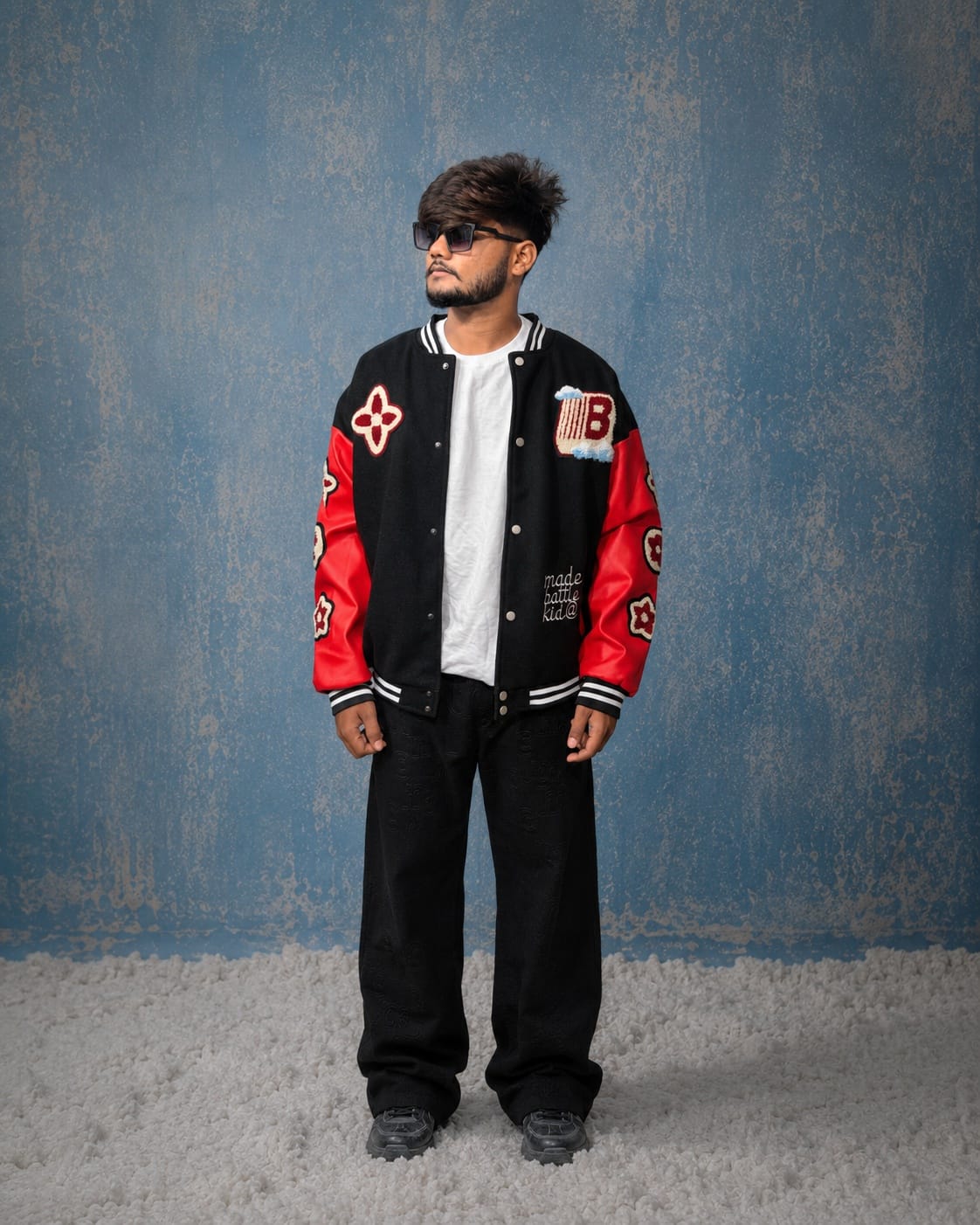 RED&BLACK VARSITY JACKET