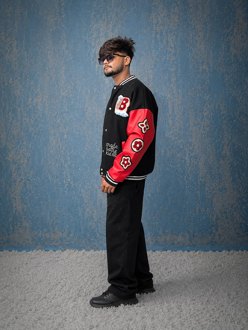 RED&BLACK VARSITY JACKET