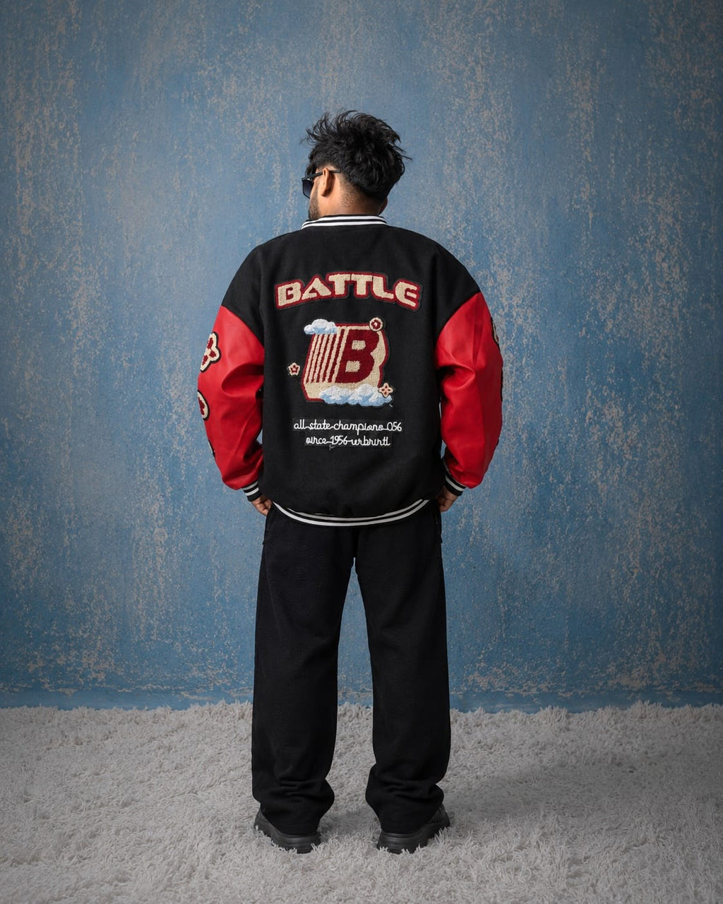 RED&BLACK VARSITY JACKET