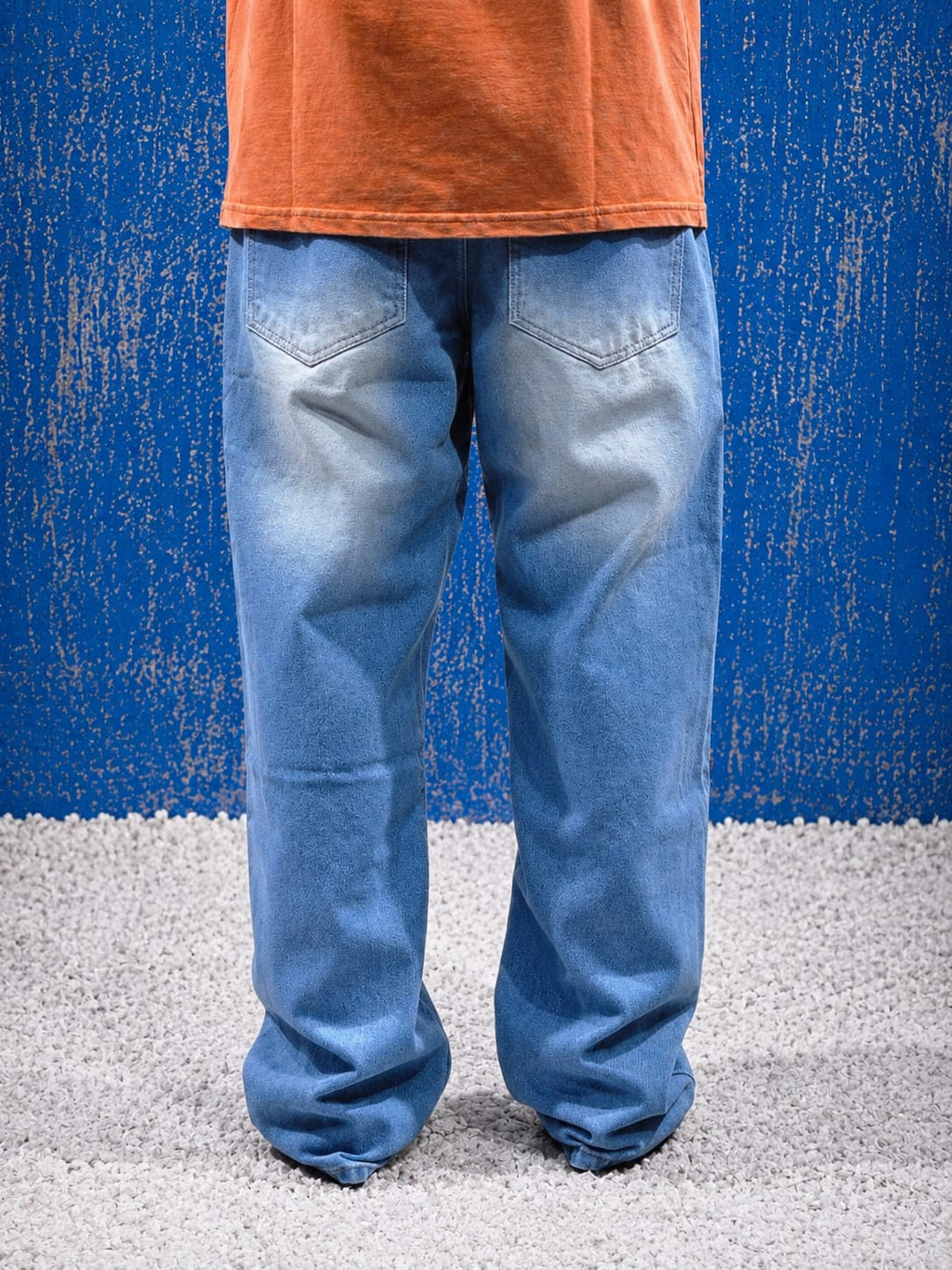 Blue&Light Grey Bagyy Jeans