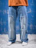Blue&Light Grey Bagyy Jeans
