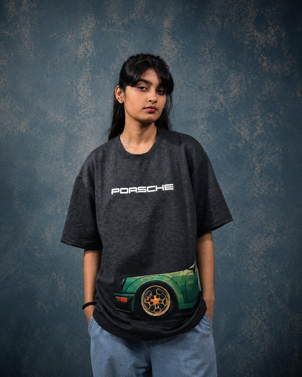 Black Porsche Print Tee