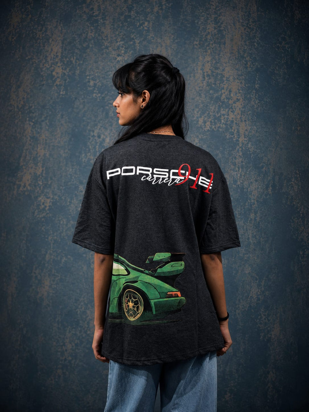 Black Porsche Print Tee