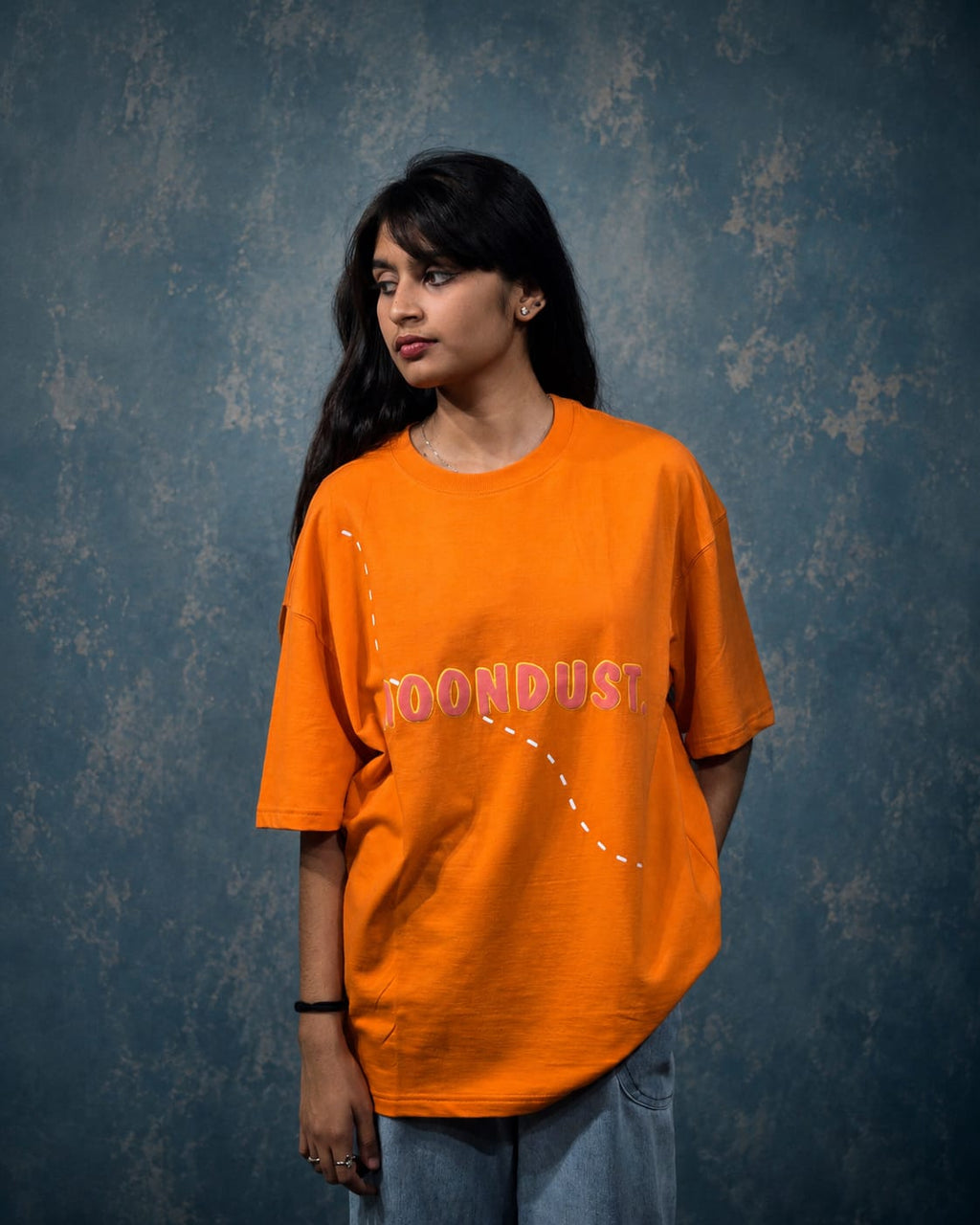 Orange Graphic Print Tee