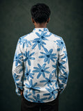 Blue Floral Print Resort Shirt