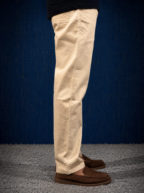 Beige Linen Trousers